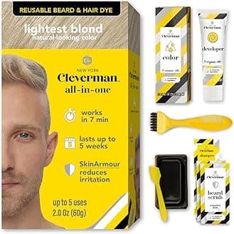 Hair and Beard Dye for Men - All-in-One Set - Colour for Men for Natural Coverage Against Grey Hair, Professional Quality, No Ammonia, for Concealing Grey Hair, Beard