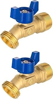 EFIELD (Pack of 2) 1/4-Turn Outdoor Spigot, Sillcock Hose Bibb Valve 3/4" Male NPT Inlet ×3/4" Male GHT Threaded Garden Hose Outlet/Connector (2),(SILLCOCK048-2PCS)