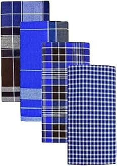 RAGINI V STITCHED LUNGIES Cotton Lungis for Men,(Multi Colour)||Assorted Checks or Colors_2 Meter (4)