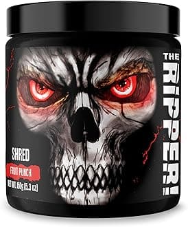 The Ripper! Fat Burner Pre Workout for Men & Women – Thermogenic Fat Burning Powder & Appetite Suppressant, Boost Energy & Endurance – Fruit Punch, 30 Servings