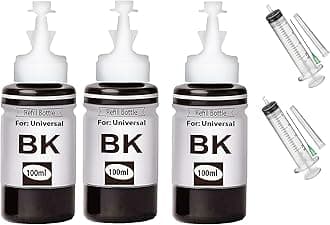 CANOFF Refill Ink for H.p. DeskJet 2723 All in One Wireless Inkjet Printer for H.p. 805 Ink Cartridge 100 ML Each Bottle Multi Color with Syringes (3 Black Refill Ink, 1Sy)