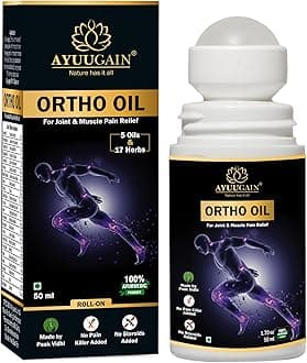 - Ortho Oil for Back, Knee, Legs, Ankle, Neck, Shoulder, Joint and Muscle Pain Relief | Ayurvedic Strong Pain Massage Oil | Effective and Long Lasting Herbal Pain Reliever Oil Roll On - 50 ml