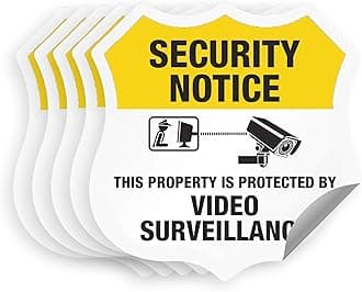 SmartSign"Security Notice - This Property is Protected by Video Surveillance" Sign and Label LB-4141-RE-6x9.5-B1 5
