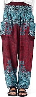 Red Honeycomb Harem Pants
