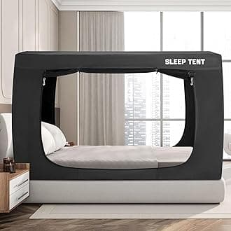 BORNA Bed Tent Bed Canopy Twin Size for Adult and Kids,Portable Sleeping Tents Dream Tents Indoor for Kids and Adult, Breathable Privacy Space on Bed with Three Doors (Mattress Not Included)