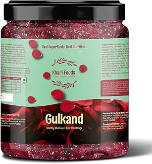 Khari Foods Mint Gulkand 250g, Using Cardamom, Mishry, Mint, Helps Digestion, Sun Cooked Rose Petal Jam
