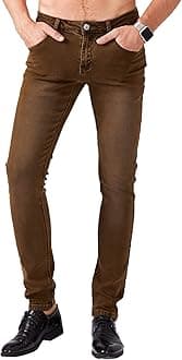 ZLZ Jeans Pants Slim Fit, Younger-Looking Fashionable Colorful Comfy Stretch Jeans Pants for Men, Skinny Jeans Stretch Fit …