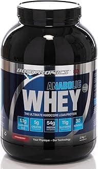 Anabolic Whey Ultimate Muscle Building Whey Protein Powder with High Protein, D-Aspartic Acid, 5g Creatine, BCAA, and High Levels of L-Glutamine Protein Shakes (2.1 kg, Strawberry)