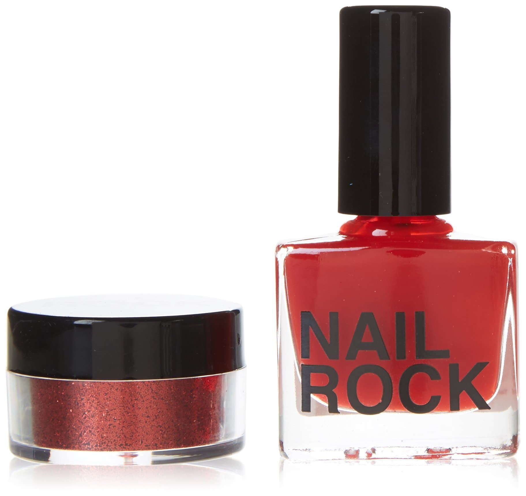 Nail Rock Texture Red Glitter