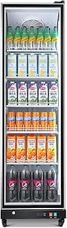 BODEGACOOLER Commercial Beverage Refrigerator with Glass Door,12.5 Cu.Ft Commercial Merchandiser Display Refrigerator,Upright Large Display Drink Cooler with Soft LED Light,Adjustable Shelves