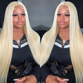 613 Lace Front Wig Human Hair 5x5 HD Lace Closure Wigs Blonde Glueless Straight HD Lace Front Wigs Human Hair Pre Plucked 180 Density 613 Blonde Human Hair Wig for Women (22 Inch)