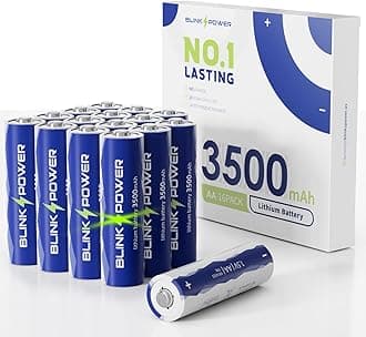 Blinkspower Lithium Batteries AA 16 Pack, 3500mAh NO.1 Lasting 1.5V Double A Lithium Battery 【Non-Rechargeable】