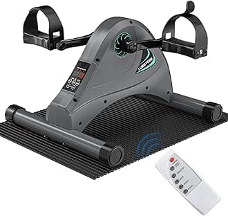 LUBBYGIM Mini Exercise Bike, Under Desk Bike Pedal Exerciser for Seniors & Physical Therapy, Electric Motorized Foot Pedal Machine for Arm and Leg Fitness, 6 Speed Levels