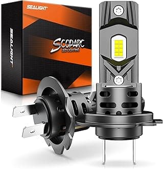 SEALIGHT H7 Fog Bulbs or DRL 60000LM S2 Series Wireless H7 Fog Lights, 6500K 1:1 Real Size Easy Installation, No Adapter Required, ATV Prioritized 10 Years Lifespan- Pack of 2