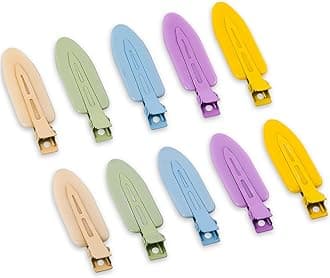 10 Pcs Creaseless Hair Clips No Crease Hair Clips No Bend Hair Clips Flat Hair Clips For Styling No Slip Makeup Clips For Women Salon Hairstyle,Yellow Purple Beige Blue Green