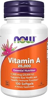 Now Foods Vitamin A 25000 IU 100 SGELS