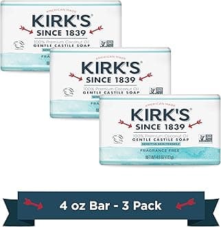 Kirk's Fragrance Free Castile Bar Soap (3 Pack)