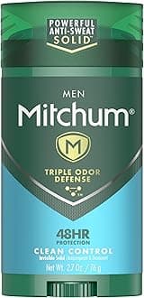Mitchum Men Invisible Solid Antiperspirant Deodorant, Clean Control