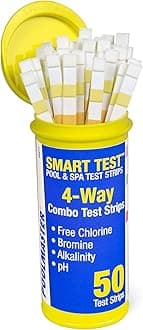 Poolmaster 22211 Smart Test 4-Way Pool and Spa Test Strips - 50ct (Packaging may vary)