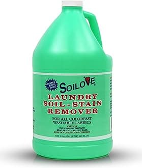 Stain Remover for Clothes – Soilove (128oz) – Powerful Triple-Acting Formula Clings, Penetrates and Lifts Tough Stains like Blood, Grease, Grass, & More – Prewash for Clothes