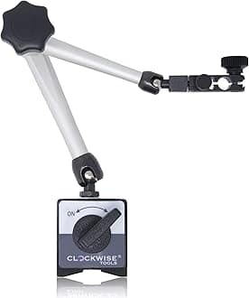 Clockwise Tools Magnetic Base, MGBR-01, Magnetic Stand for Digital Dial Indicators, 176lbs Max Pull