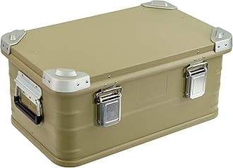 Eylar Crossover Aluminum Overland Storage, Trunk, Metal Cargo Case, Storage Box (30L Small, Tan)