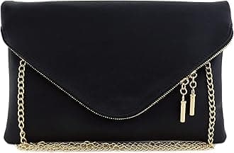Oversized Envelope Clutch Evening Bag with Chain Strap