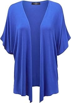 Made By JohnnyWomen's Kimono Style Short Sleeve Dolman Cardigan - Lightweight Open Front Summer Cover-Up
