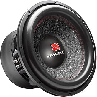 H YANKA BSF-18-4 18 Inch Subwoofer - 2500W MAX Power Car Audio Bass Speaker - 2.5" Dual Voice Coil, 4 Ohm Impedance, Aluminum Basket, Paper Cone Subwoofer for Cars