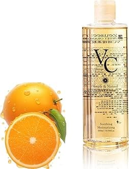 VC Toner Korean, Vc Toner Intensive Whitening,Vitamin C Moisturizing Toners, Refreshing Texture Minimizes Pores & Soothes Dry Enhance Skin Elasticity(300ml)