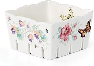 Lenox890445 Butterfly Meadow Berry Bowl, Porcelain, Multicolor