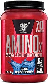 Nutrition Amino X Supplement with Vitamin D, Vitamin B6 and Amino Acids,Blue Raspberry Flavour, 70 Servings, 1 kg