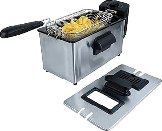 Igenix IGTB1030SS Deep Fat Fryer with Frying Basket, Dishwasher Safe Parts, 3 Litre Capacity, 1800 W, Stainless Steel