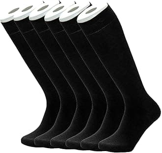 98% Cotton 2% Lycra Rich Dress Socks for Business Mens Womens Casual Socks 6Pack