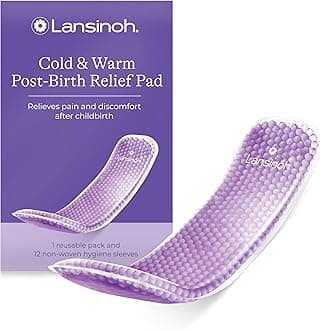 Lansinoh Cold & Warm Perineal Relief Pads - Reusable Freezer Microwave - Post-Birth Cooling Pads - Postpartum Essentials