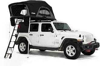 Rooftop Tent Hardshell for Camping - Suitable for Car Jeep SUV Truck, Professional Comfort Roof Top Tent with Ladde, Easy Fold-and-go, Waterproof & UV-Resistant, 4 Ft Wide