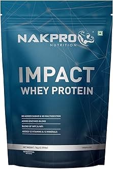 NUTRITION Impact Whey Protein Isolate & Concentrate | 1 kg | 24g Protein | Chocolate | Trustified Certified | Added Digestive Enzymes, Vitamins & Minerals