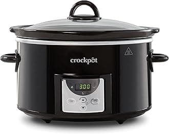 Digital Slow Cooker | 3.5L (3 to 4 People) | Programmable Countdown Timer | EU Plug with 2 Pins | Black [CSC113X]