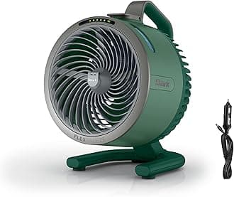 FlexBreeze HydroGo Fan + Car Charger — Ultra-powerful portable fan that mists indoors & outdoors. 5 speeds, 2 bonus modes, & evaporative misting, Spruce, FA052QGN
