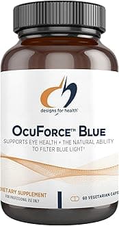 Designs for Health OcuForce Blue - 'Blue Light' Focused Eye Support Supplement with Lutein, Zeaxanthin & More - for Teens and Adults (60 Capsules)