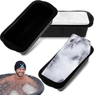 3Pcs Ice Bath Ice Blocks Moulds 4.7lbs Giant Ice Cube Tray Reusable Ice Bath Chiller 25.5x13 x7cm Thickened Silicone Large Ice Cube Tray Multifunctional Silicone Moulds for Making Bread Cake Soap