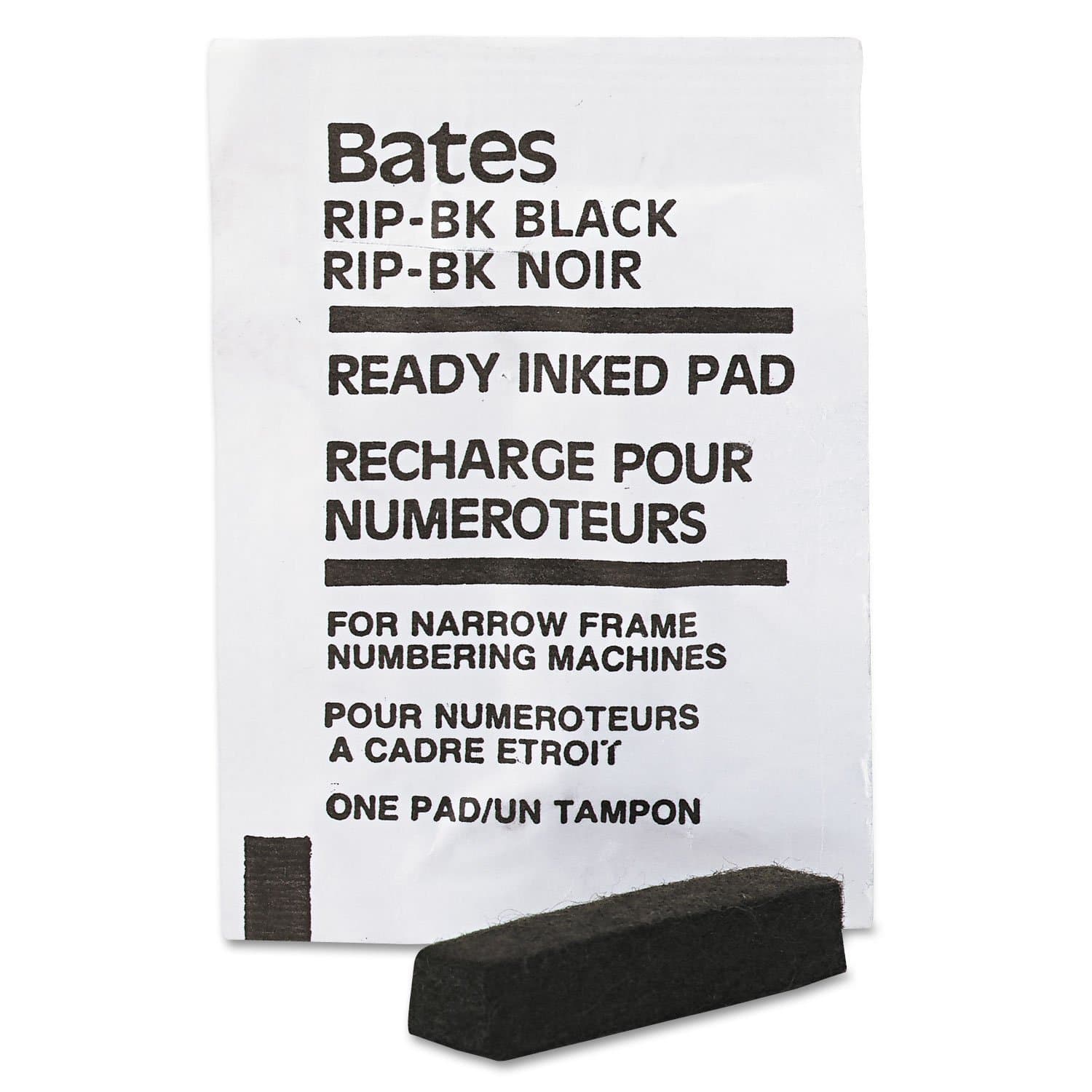 Advantus Bates Ready-Inked Pad for Standard and Dropped Cipher Numbering Machines, Black (9808196)