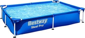 Bestway Steel Pro Above Ground, Splash Paddling Pool for Kids, Blue, BW56401-21