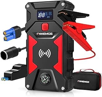 – Car Jump Starter, 6000A Peak 26800mAh Car Battery Starter(Up to All Gas, 10.0L Diesel Engine), with USB Quick Charge 3.0,LED Light, EC-5 Output. …