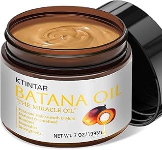 100% Natural Raw Batana Oil for Hair Growth, Unrefined & Organic Dr Sebi Hair Growth Oil From Honduras, Prevents Hair Loss, Eliminates Split Ends 7 Fl Oz (Pack of 1)