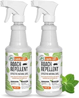 Peppermint Oil Roach Repellent Spray – Natural Cockroach Killer for Indoor & Outdoor Use – Plant-Based Insect & Pest Control – 16 oz (Pack of 2)