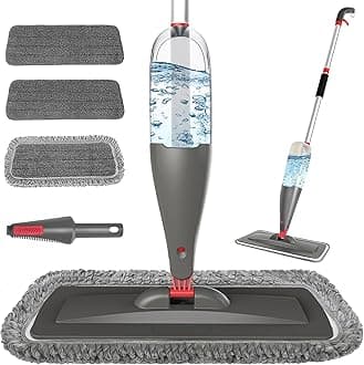 CLDREAM Spray Mop for Floor Cleaning With 3 Washable Pads - Wet Dry Microfiber Mop, 800 Ml Refillable Bottle for Kitchen, Wood, Hardwood, Laminate, Ceramic Tiles, Dust Cleaning