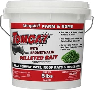 Motomco Tomcat Mouse and Rat Bromethalin Pellets, 5-Pound