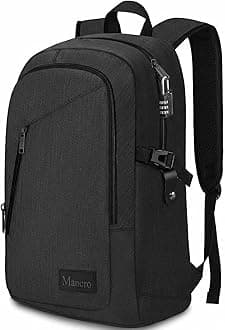 Business Travel Laptop Backpack, Anti Theft Slim Laptop Bag for Men and Women, Tech Computer Bag Fits 15.6 Inch Laptop and Notebook (Black)