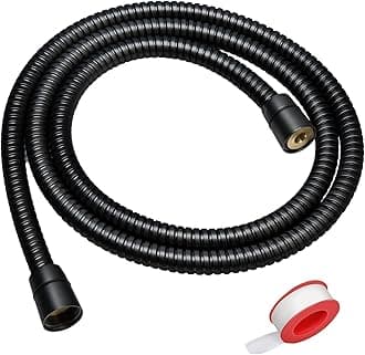Blissland Shower Hose Extra Long 59 Inches Handheld Shower Head Hose with Brass Insert and Nut - Durable and Flexible - Black
